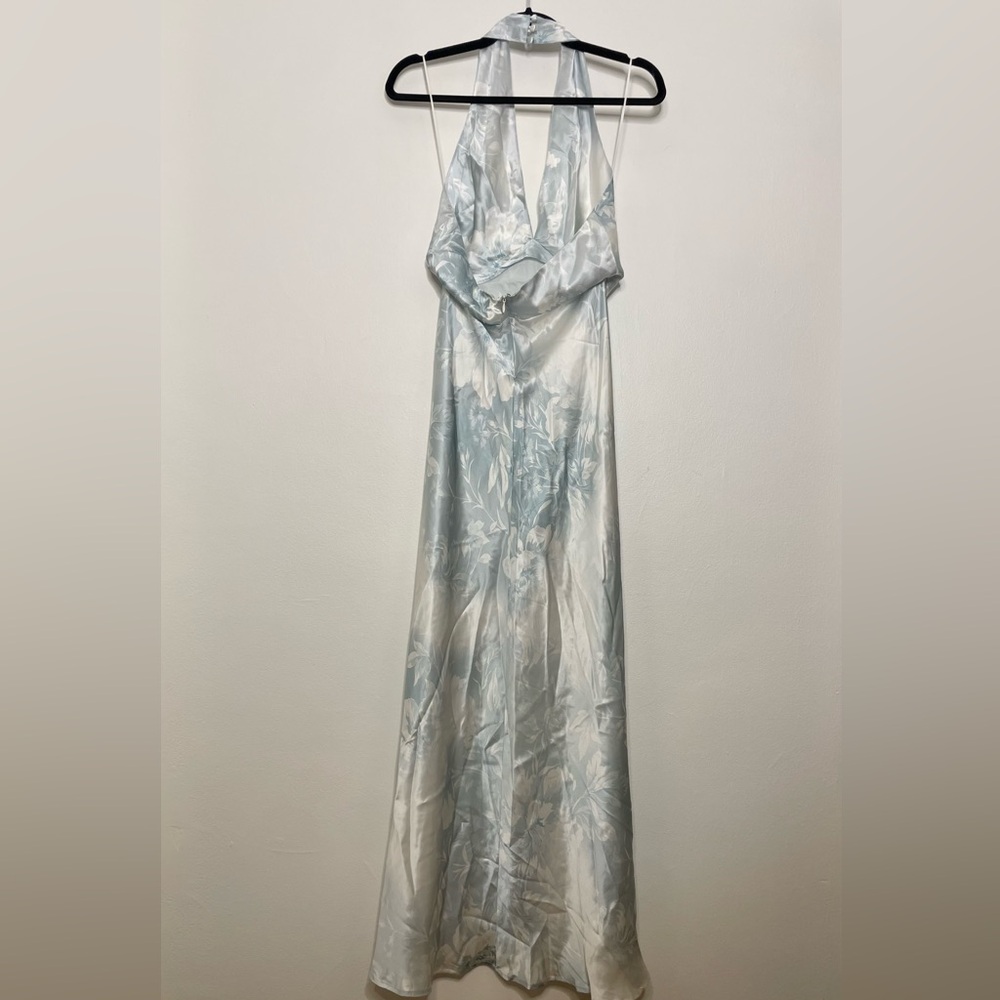 Reformation Daniela silk dress gown in halo